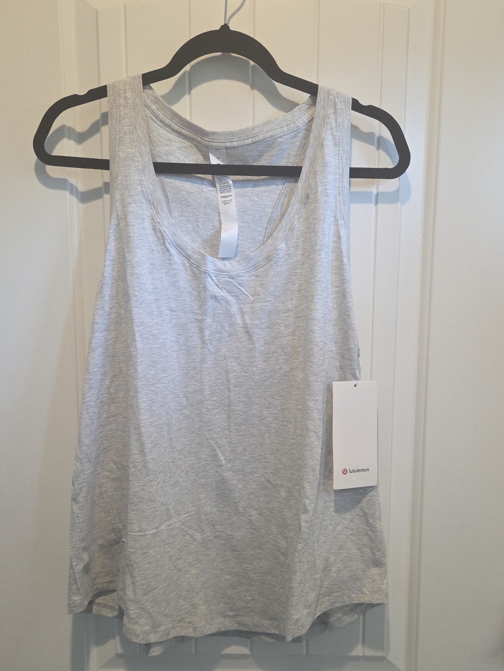 lululemon athletica Light Heather Gray Scoop Tank